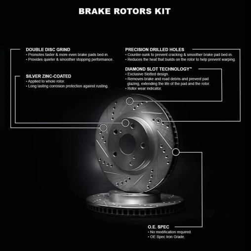 R1 eLINE Silver Series Drilled & Slotted Brake Rotors