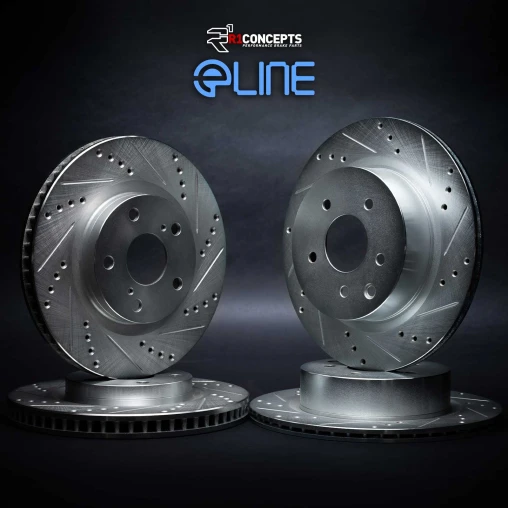 R1 eLINE Silver Series Drilled & Slotted Brake Rotors