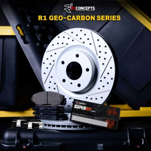 Drilled & Slotted Rotors with SUPER Heavy Duty Pads and Hardware