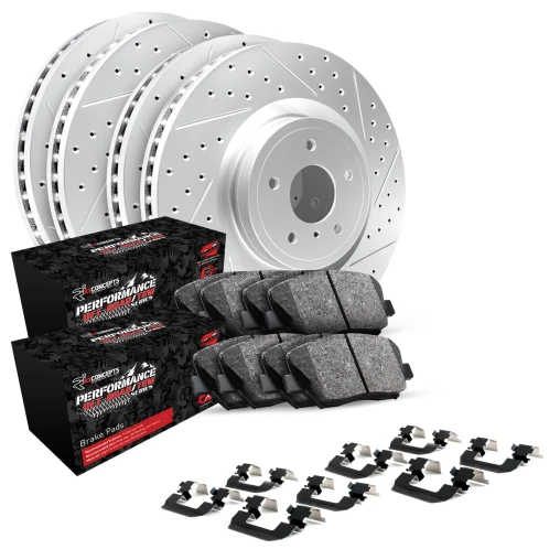 Drilled & Slotted Rotors with PERFORMANCE Off-Road/Tow Pads and Hardware