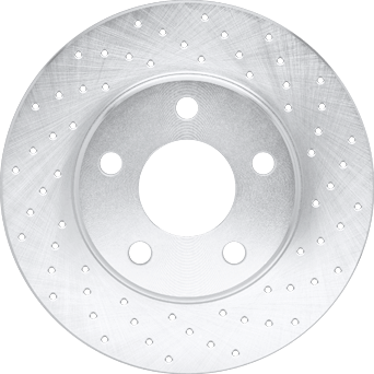Rear R1 Concepts KEDS10874 Eline Series Cross-Drilled Slotted Rotors And Ceramic Pads Kit 