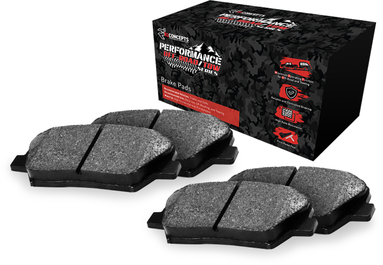 Front R1 Concepts Optimum OEp Series Brake Pads With Rubber Steel Rubber Shims