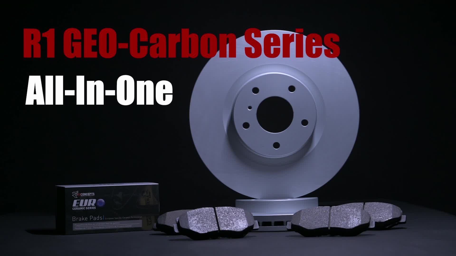 r1 g blank rotors ceramic european pads front 4