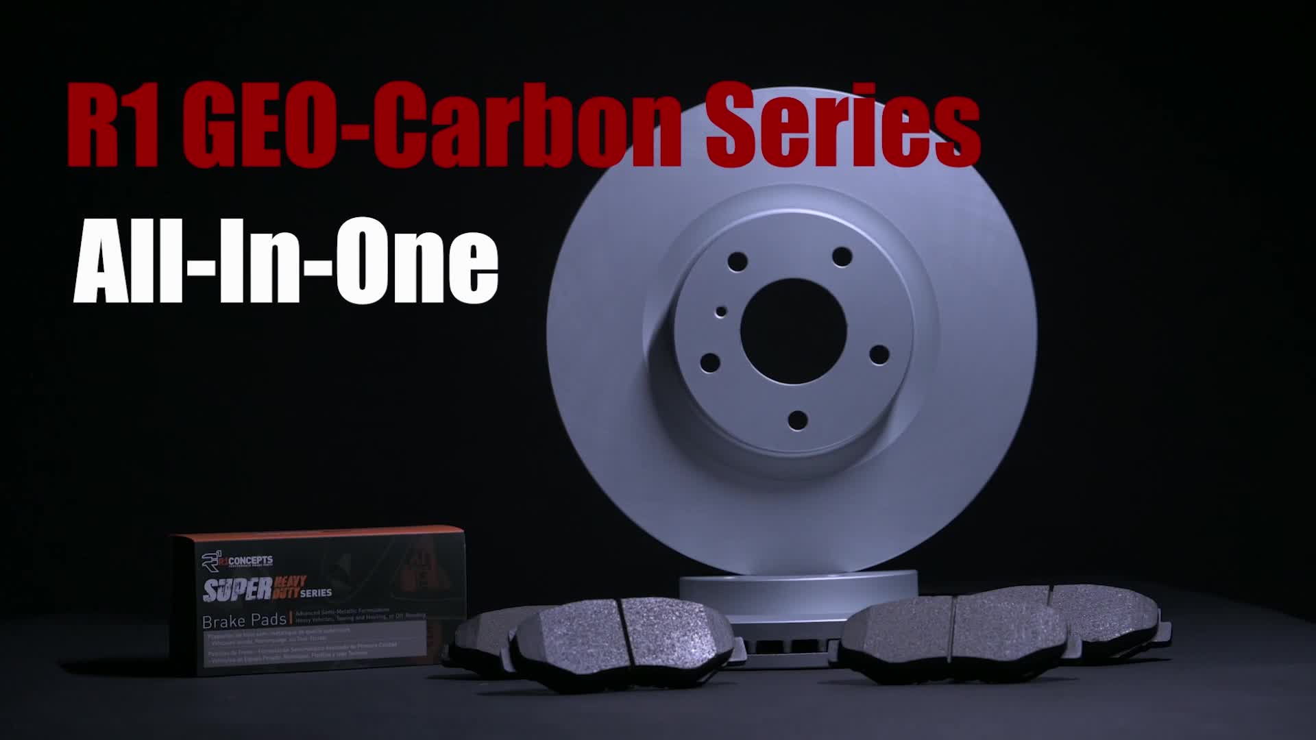 r1 g blank rotors heavy duty pads front 4