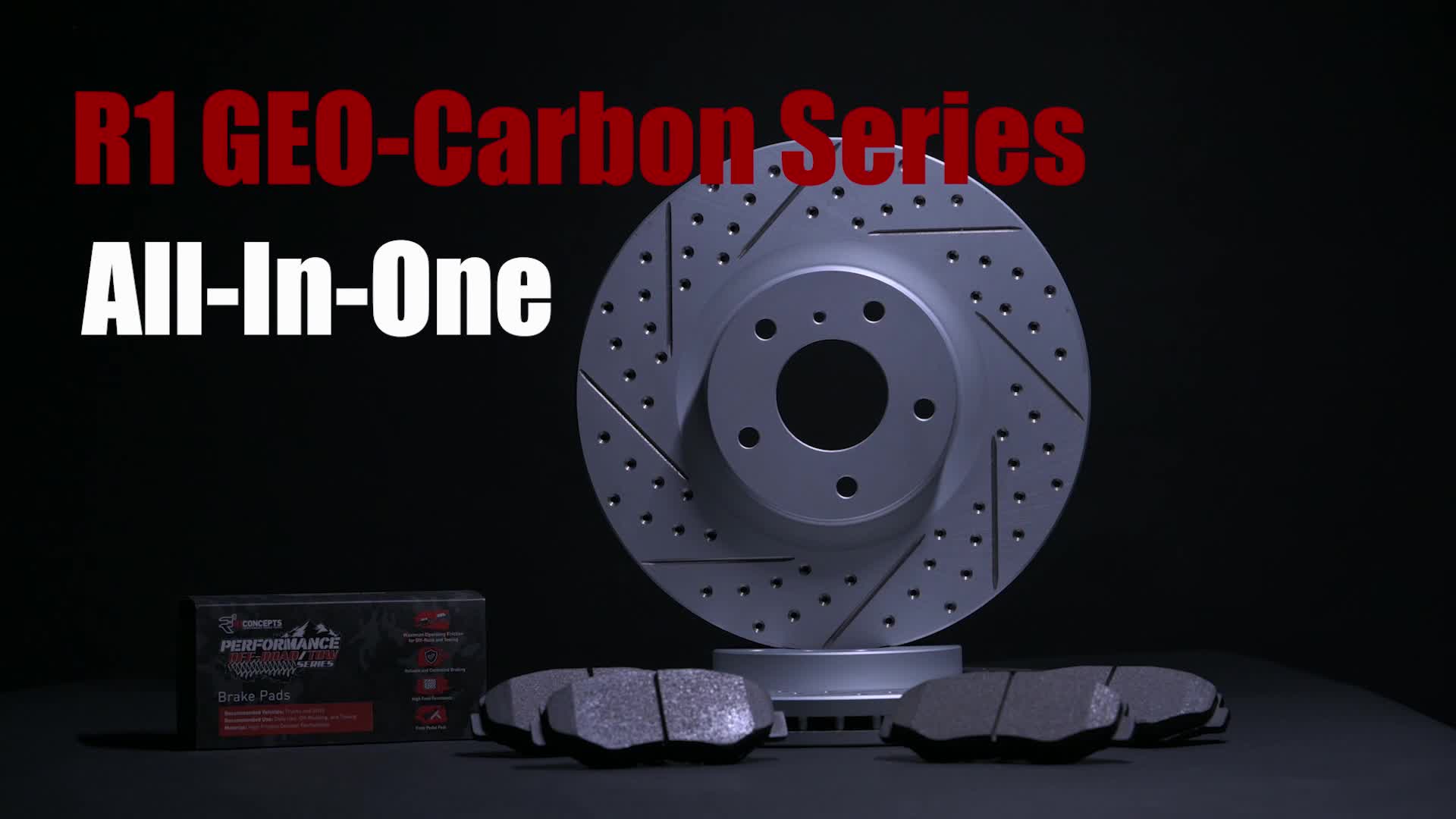 r1 g drilledslotted rotors performance offroad tow pads front 4