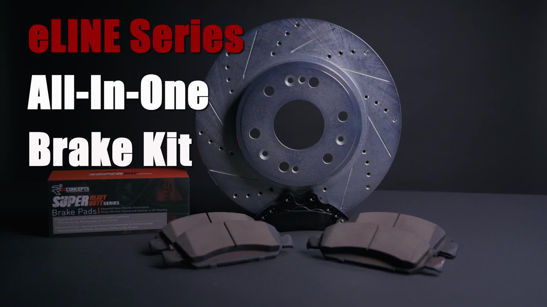 eLINE Silver DrilledSlotted Rotors Super Heavy Duty Pads